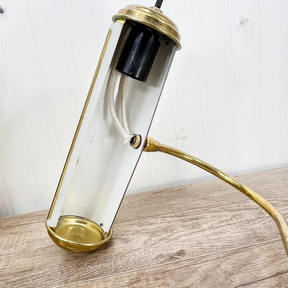 Vintage‎ Brass Bankers Desk Lamp: Maximalist Gold Decor